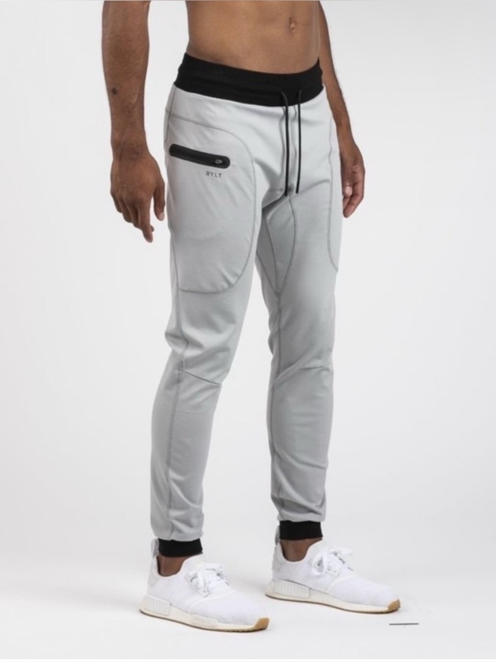 Bylt Light Grey Black Premium Jogger Pants- L